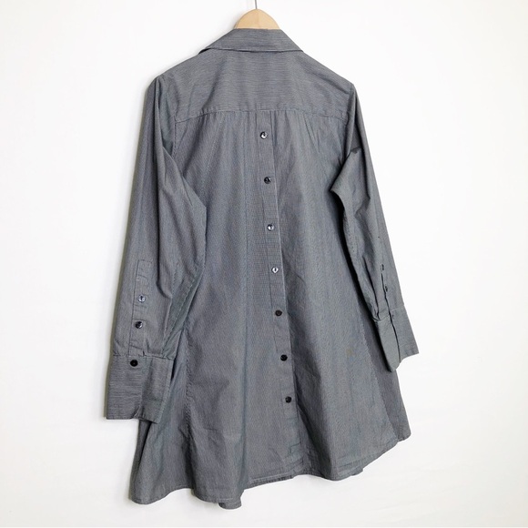 INAE Collection, pinstripe, gray tunic, shirt, dress - Picture 4 of 11